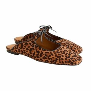 J. Crew Leopard Print Slip On Mules